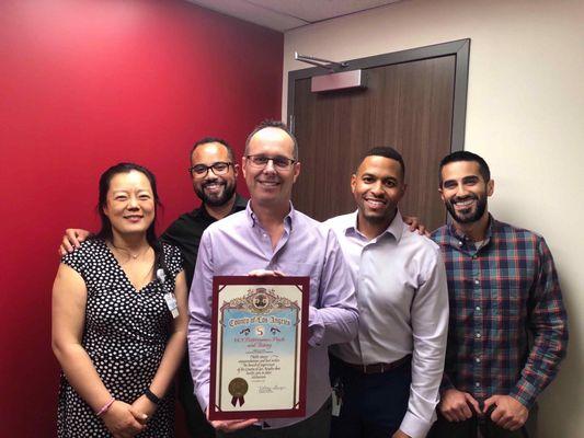 Recognized by the County of Los Angeles!