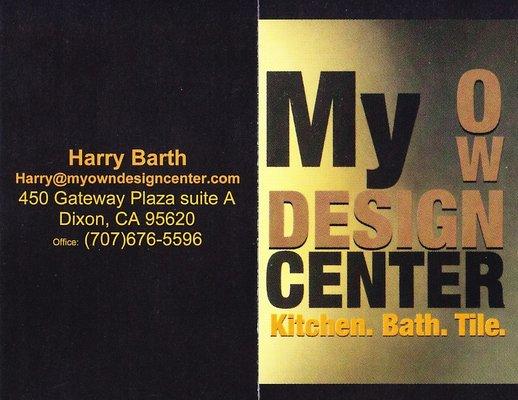 Business card/reverse side of card.