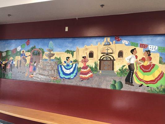 You can travel the world with the walls at Sedona Red Rock High School!