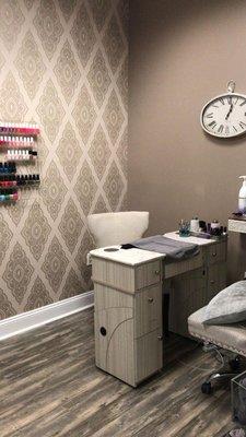 Nail room.