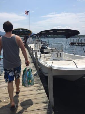 Chic's Marina! My handsome boyfriend + the boat we rented on the right!