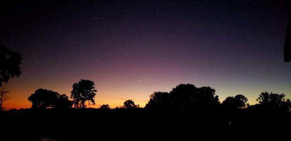 Sunset at on farm