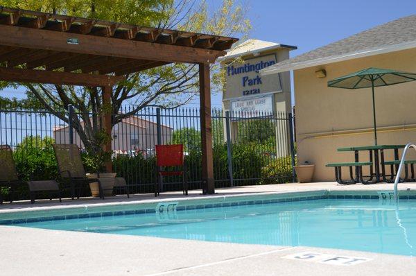 Relax in the shade while your children swim