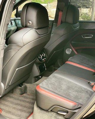 Interior of Bentley Bentayga - backseat