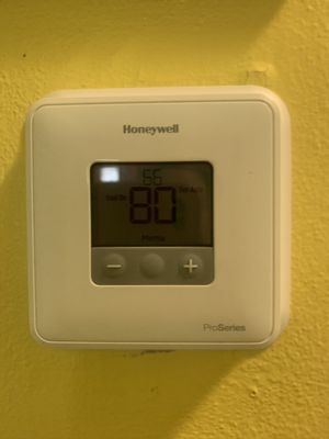 The temperature in my parents home a couple of days prior to All Florida Cooling fixing A/C.