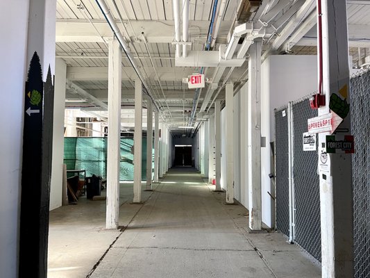 Hallway with signage