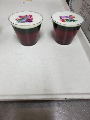 Gelatinas de limon fresa y coco