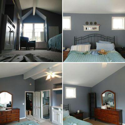 Master bedroom that we painted. I personally loved this project