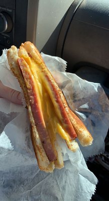 Grilled Fried Bologna & Cheese Sammie