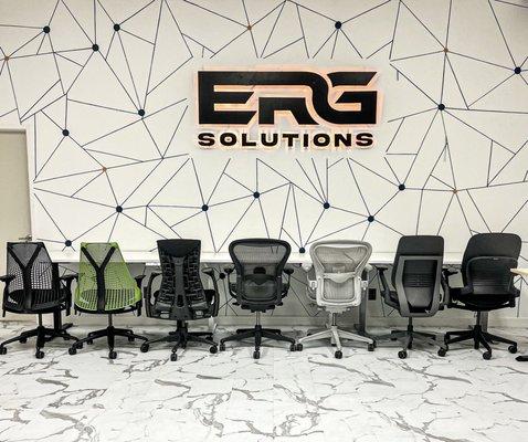 Our new showroom of ERG SOLUTIONS! Come by and try all our ergonomic office items! 

"Bringing ergonomic back"