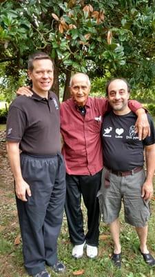 Sifu Ramsey Yunan (right), Sigung Richard Clear (left), and Si-Tai-Gung Willem de Thouars (center)...