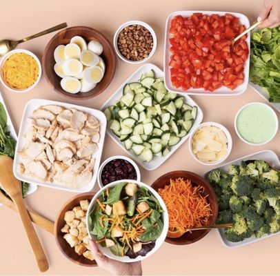 Our bestselling catering option: the Create-your-own Salad Bar