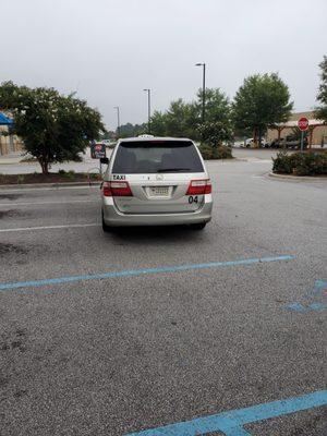 He couldn't even drive off with out driving through all these open spots he could of parked in.