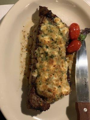 NY Strip Parm Crusted