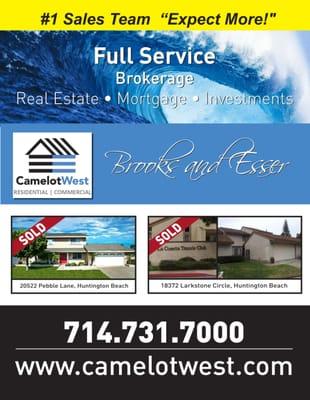 We attain top dollar and often times above appraised value for our clients who list with Camelot West.