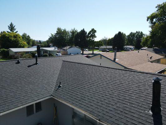 A brand new roof installed for a customer in Caldwell.