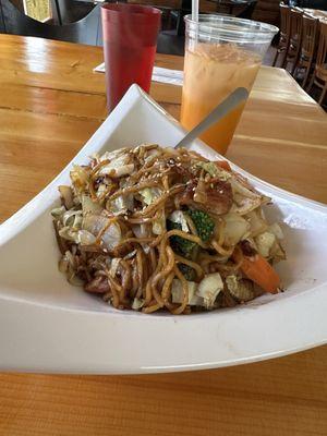 5. Chicken Yakisoba & Thai Tea