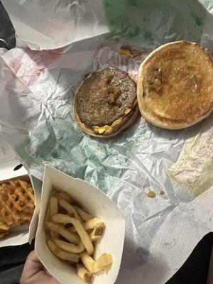 Shit. Literal shit besides waffle fries.