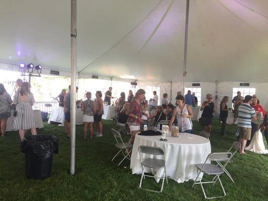 Inside the Cadillac Connoisseurs VIP Club tent(w/ more wine vendors)