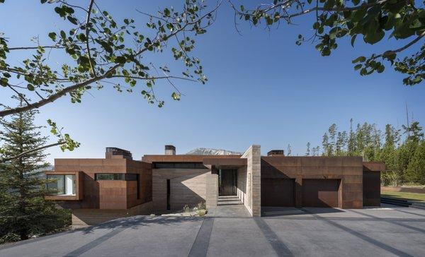 Perched at 8,100' on a mountainside, this home's massing and materials are informed by this powerful landscape.