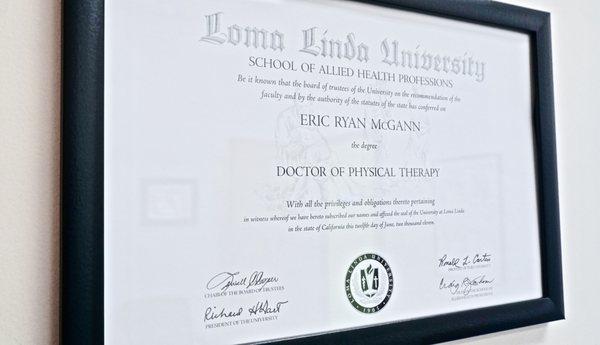 Loma Linda Doctor of Physical Therapy Degree- Dr. Eric McGann