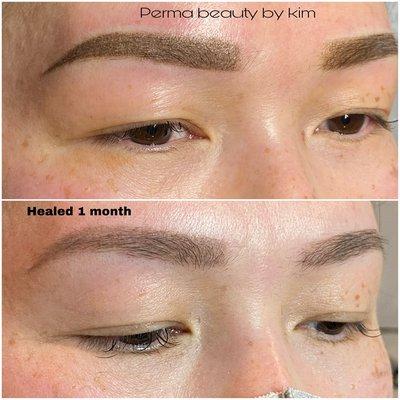 Permanent eyebrows done by Kim.