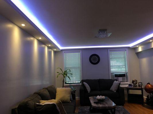 Remote control LED and ceiling beam lights