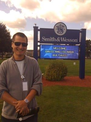 A special Marquee welcome from Smith and Wesson to us.