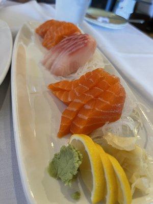 Salmon and Red Snapper Sashimi