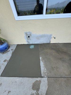 CONCRETE PATCH AFTER WATER LINE REPAIR