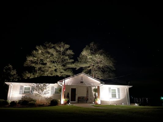 Landscape lighting to accent your home and provide security to your property!