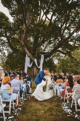 Our 300 year old White Oak tree makes a perfect backdrop for pictures