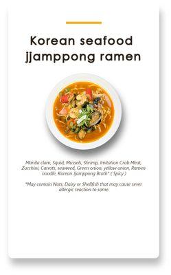 Korean Seafood Jjamppong ramen