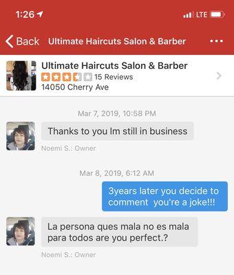 This is the pride Neomi takes to her so called salon and feedback paying customers have given her.