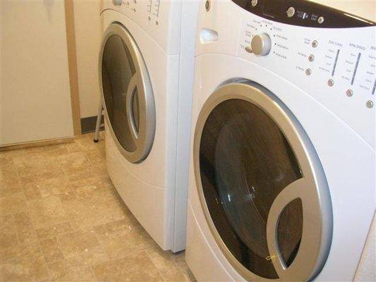 Dedicated in-suite Washer & Dryer included in each unit. Laundry detergent and dryer sheets provided as well.