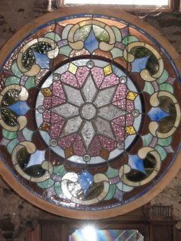 19th Century Round Stained Glass Window