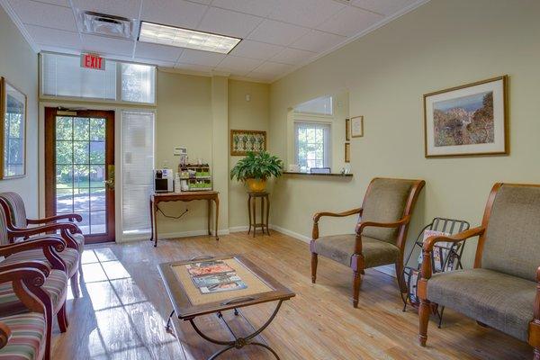 Reception area at Dental Partners White Station