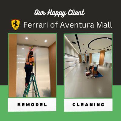 Deep Cleaning The Ferrari Store in Aventura