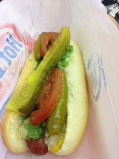 A real Chicago dog in lake George