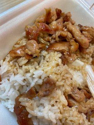 Chicken teriyaki with white rice