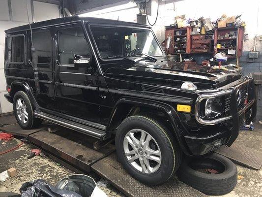 Another great customer with his Mercedes Benz G550 getting a new set of Pirelli tires