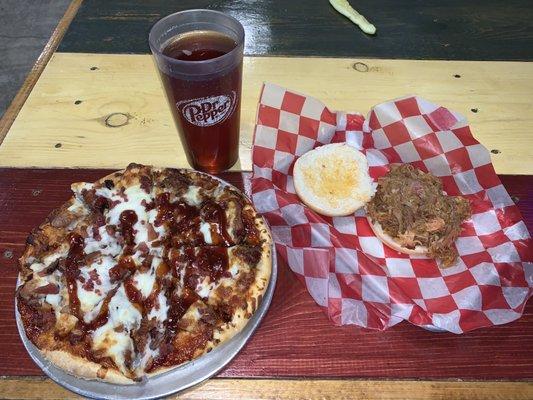 My Pulled Pork Pizza and BBQ Sandwich