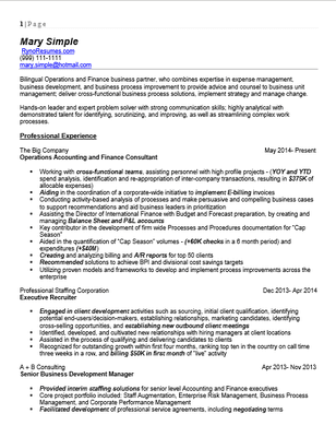 Sample Resume