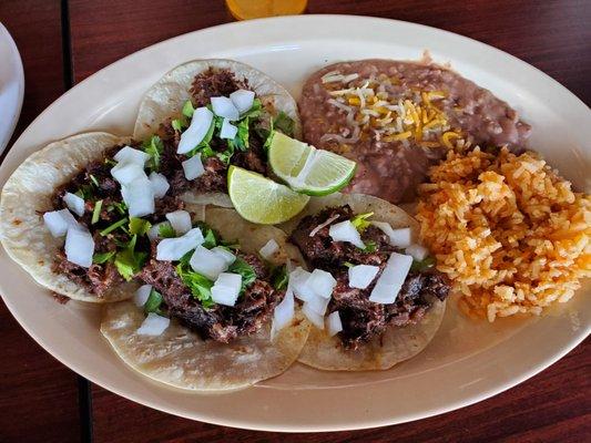 Barbacoa taco plate. Amaze balls!