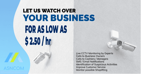 Live Security Camera Monitoring for Businesses, 24/7/365!