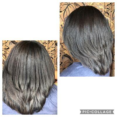 Natural hair silk press