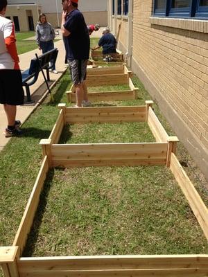 Planters for the school we adopted