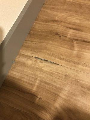 Floor boards came up multiple times and had to be fixed so much it got annoying and I just gave up complaining. Tripping hazard.