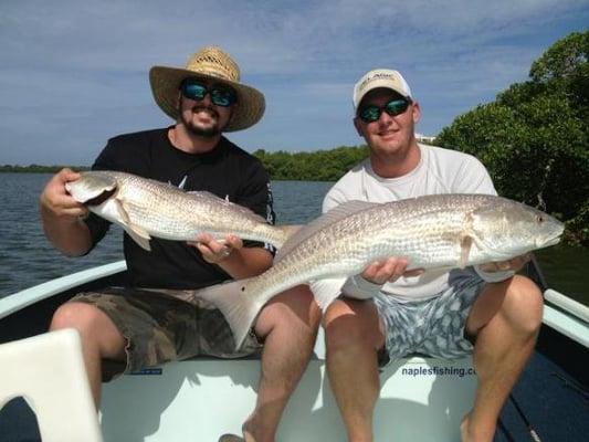 Summer time double header redfish with Capt. Ben