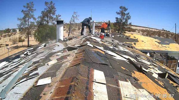 Removing old roof